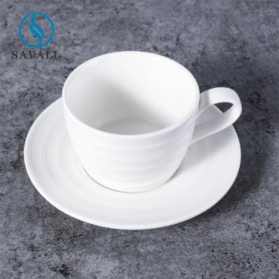 China Savall-Porzellan-Tasse und Untertassen-genehmigte keramische Luxuskaffeetasse LFGB zu verkaufen
