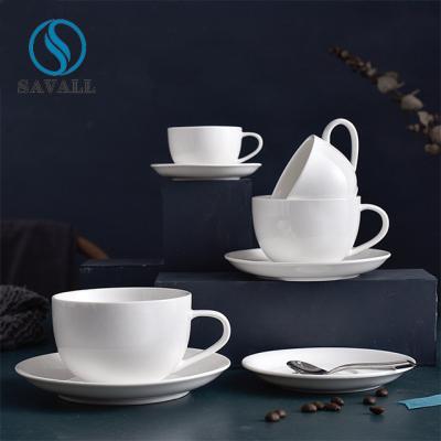 China LFGB-Porzellan-Tasse und Untertassen-Satz zu verkaufen