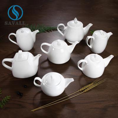 China Vorzügliche handgemachte weiße Teekannen-reine Farbe der Art-350ml zu verkaufen