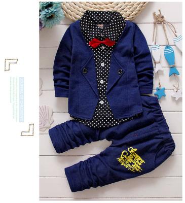 China Sports wear Spring and autumn new suit boy polka dot color matching suit for sale
