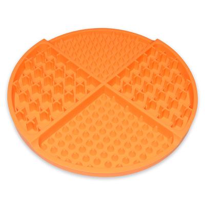 China New Benhaida Flexible Silicone Stocked Slow Feeding Dog Lick Dish Dishwasher Safe Non-Stick Dog Training Mat for sale
