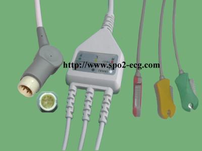 Κίνα M1280A, M1722A/B, M1723A/B PHILIPS/HP_IEC, καλώδιο ClipECG και leadwire θέστε, 3lead, γύρω από 12pin προς πώληση