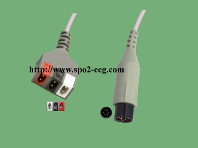 China Cable paciente del estilo 3Lead de Conmed, AHA/IEC, 6pin>>Conmed redondo 3lead en venta