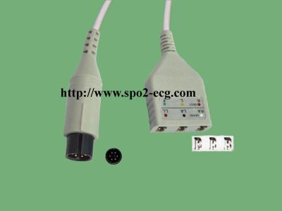 Κίνα Υπομονετικό καλώδιο Style_LL 3Lead Lifelinc (LL), AHA/IEC, στρογγυλό 6pin>>LL 3lead προς πώληση