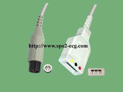 China Round 5pin>Euro 3LD with 1KΩ resistance_SPACELABS BURDICK,AHA/IEC for sale