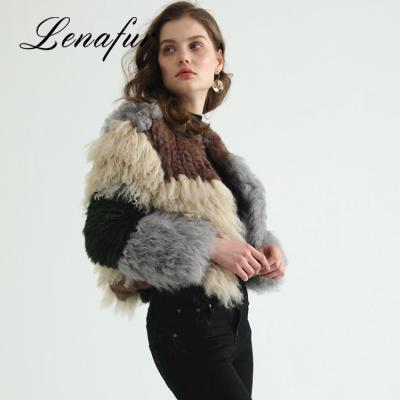 China Latest Style Soft Winter Short Rabbit Clothes Sheep Fur Coats Woman for sale