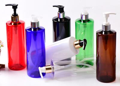 China 500ml Custom Clear Amber Black Skincare Plastic pump Bottle for sale
