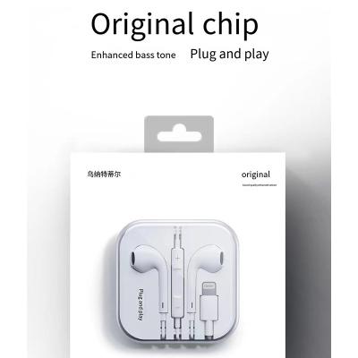 China Sustainable Custom In Ear Headphones Wired 3.5mm With MIC In-Ear Stereo Earphone For Apple Phone for sale