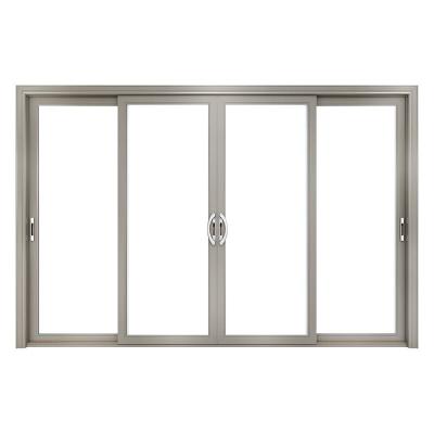 China Magnetic Screen Double glazed Thermal Break Aluminum Sliding Windows Metal Sliding Glass Windows for sale