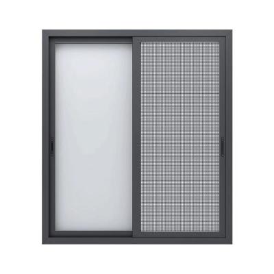 China Magnetic Screen Triple Glazed Thermal Break Aluminum Sliding Windows Double Glazing Metal Glass Window for sale
