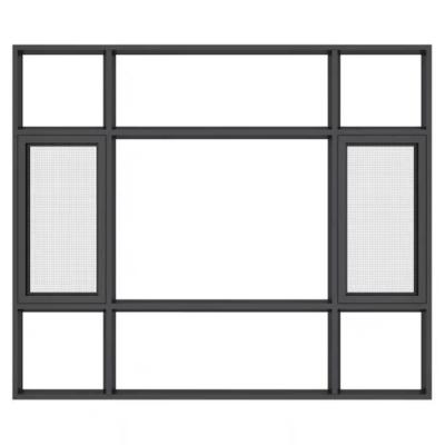China Magnetic Screen New Aluminum Hurricane Impact Windows Double Glazing Aluminum Frame Windows Casement Window for sale
