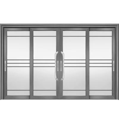 China Thermal Insulation Heat Insulation Double Glazed glass Sliding Doors Aluminum alloy broken bridge Sliding Door for sale