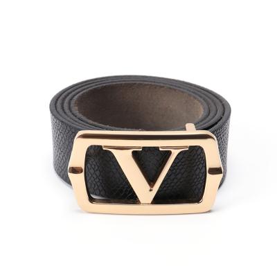 China Fashionable Custom Zinc Alloy Metal Western Brand Designer Suppliers Buckle Belt Genuine Leather Belts For Men for sale