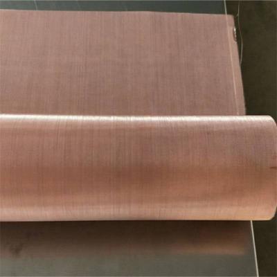 China Single Hot Sale Micron Square 100% Pure Red Copper Twill Weave 150 Mesh Shielding Copper Wire Mesh for sale