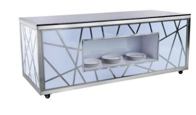 China Modern and Simple Appearance with Commercial Hotel Equipment Large-Sized Mobile Buffet Table for High-Traffic Buffets for sale
