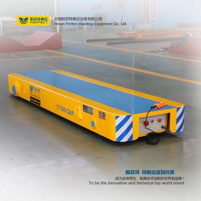 China Explosion-proof Production Line Automatic Track Trolley Heavy Material Transfer Trolley for sale