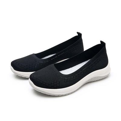 China Lightweight Fly Woven PVC Injection Shoes Lightweight Breathable Casual Sneakers Tide Of Women Shoes for sale