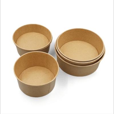 China New Items 1Tax FreeTax Free Tax Free Tax Free Tax Free Hot Eco-Friendly Disposable Paper Salad Bowl Brown Packing for sale