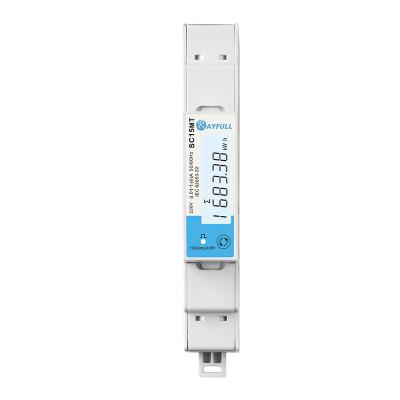 China Rayfull SC15MT 1 Phase DIN Rail Multi tariffs RS485 Modbus Energy Meter for Photovoltaic System SC15MT for sale