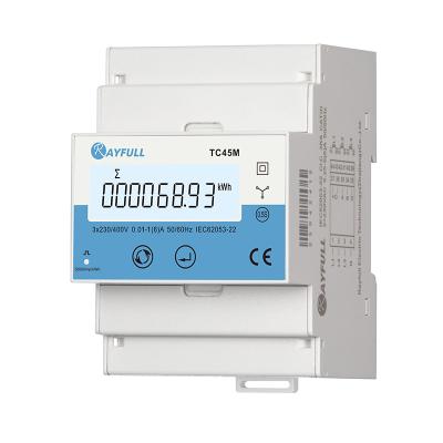 China Rayfull TC45M Three Phase DIN Rail RS485 Modbus Energy Meter for Solar PV TC45M for sale