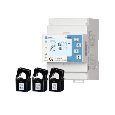 China Rayfull TC55M Three Phase DIN Rail RS485 Modbus Energy Meter for Solar PV TC55M for sale