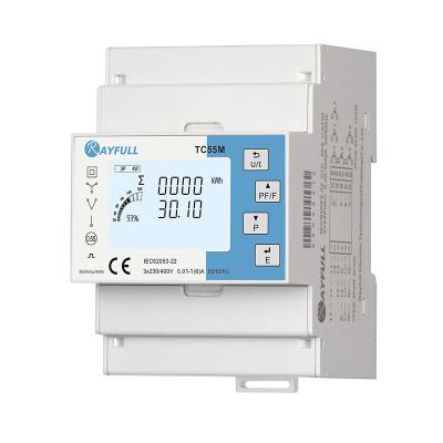 China Rayfull TC55M Three Phase DIN Rail Multiparameters Measurement RS485 Modbus Energy Meter for EV Charging TC55M for sale
