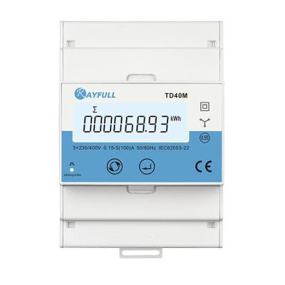 China Rayfull TD40M 3 Phase 100A Input 220V 230V RS485 Modbus Meter for Payment System TD40M for sale
