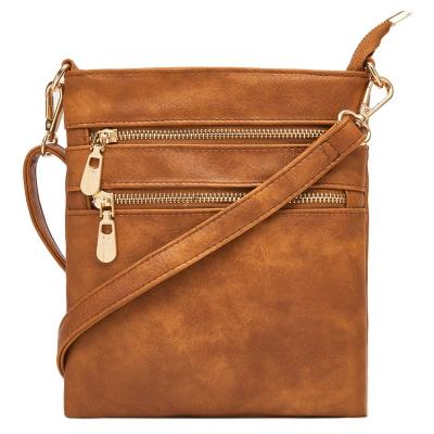 China Fashion Wholesale Custom 2024 Large Capacity Zipper Fashion Womens Purses Messenger Bags Shoulder Crossbody PU Leather Ladies Handbags for sale