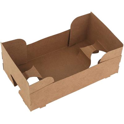 China Innovative Recyclable Tray Environment Friendly Plate Boxes Street Food Wrapping Paper Tray Food Container Stackable Snack Packing for sale