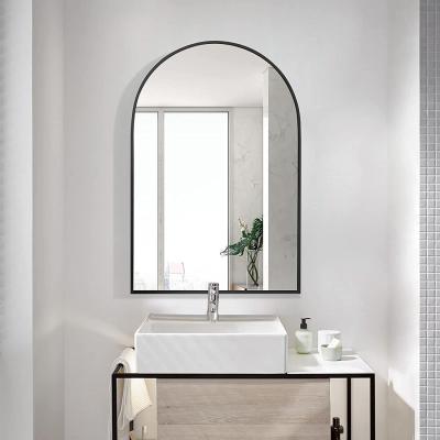 China Wall Mounted Mirror Nordic European Style Arched Bathroom Makeup Mirror Wall Hanging Home Decor View for sale