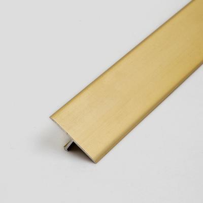 China Decorations Building Material Flexible Plastic Aluminum Furniture T Shapes Thin Metal Transition Strips for sale