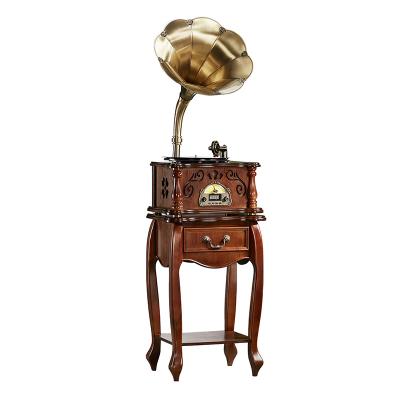 China 40HZ-20khz Retro Style 3 Speed Phonograph Turntable Vinyl Record Player Phonograph With Subwoofers Array for sale