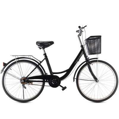 China 26 Inches Steel City Bikes with Ordinary Pedals and Caliper Brakes for sale