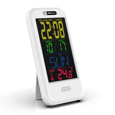 China Best Antique Style Supplier Calendar Temperature Desktop Display Led Bedside Color Online Shopping Wall Clocks for sale