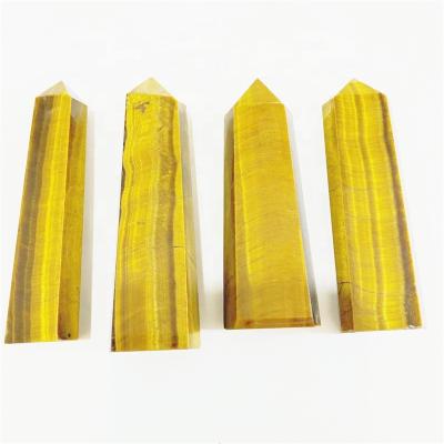 China Wholesale High Quality Natural Crystal Stone Point Magic Wand Tricks Tiger Eye Healing From Europe for sale