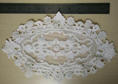 China Big Size White Lace Trims / Flower Water Soluble Lace Eco - Friendly for sale