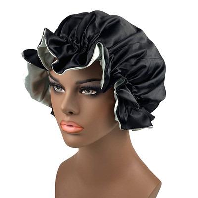 China Double Layer Hair Hood Silky Sleep Hood Comfortable\Soft Satin Reversible Hood For Women for sale