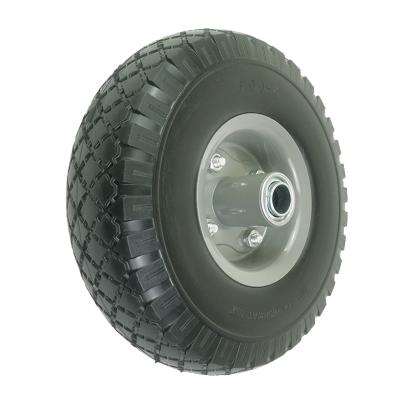 China 10 Inch Free Flat 3.00-4 Foam Wheel Flat Freewheel Trolley Caster 3.50-4 Wheel for sale