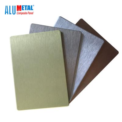 China Anodisierter 0.08mm gebürsteter zusammengesetzter Platten-Blatt-Umhüllung 1220mm LDPE-Aluminiumkern zu verkaufen