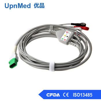 China Datascope/Mindray V12/V21 3-lead ECG Cable with leadwires for sale
