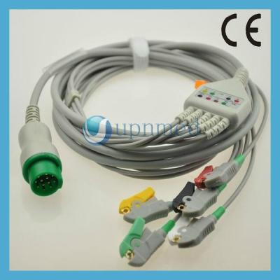 China Kontron One-piece 5lead ECG Cable with leadwires for sale