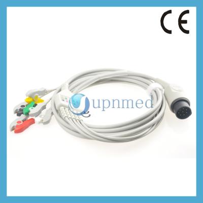 China Nihon Kohden 8pin OEC-6102A ECG cable with 3 lead wires for sale