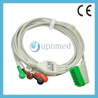 China Nihon Kohden 5 lead ECG Cable with leadwires for sale