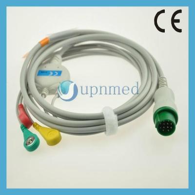 China Infinium One piece 3-lead ECG Cable with leadwires for sale
