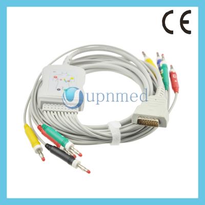 China GE-Marquette one-piece 10 lead EKG cable with leadwires for sale