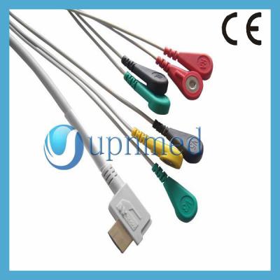 China Holter OEM One piece 7-lead ECG Cable with leadwires for sale
