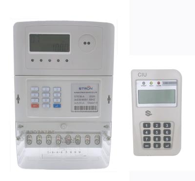 China STE38-S Stron STS Standard Prepaid Split Three Phase Electricity Measurement Meter with CIU Hotsale for sale