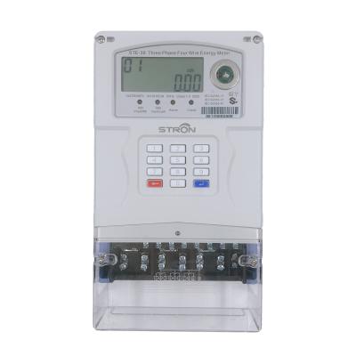 China STS Standard Keypad Prepaid TOU Tariffs 3 Phase 4 Wires Smart Energy Meter for sale