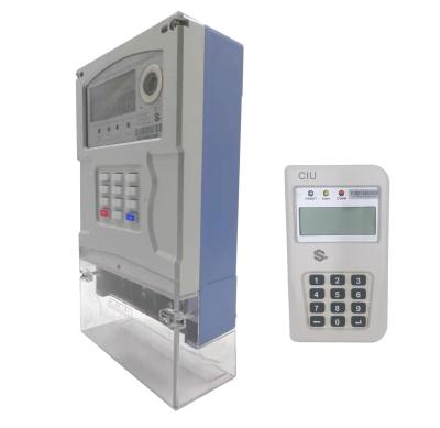 China Keypad STS Standard Prepaid Split Three Phase Electricity Meter Anti Tamper with CIU for sale
