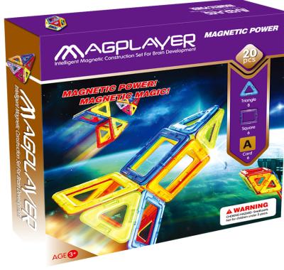 Κίνα DIY Magformers 20 κομμάτι καθορισμένο/παιχνίδια συνδετήρων εκμάθησης μαγνητικά προς πώληση